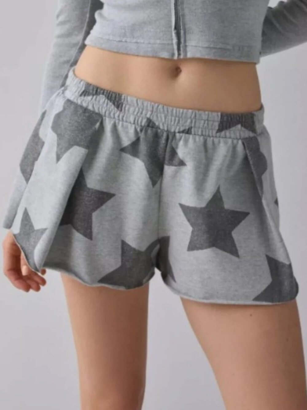 NWT Out From Under Urban Outfitters Star Print Lounge Shorts XS Gray